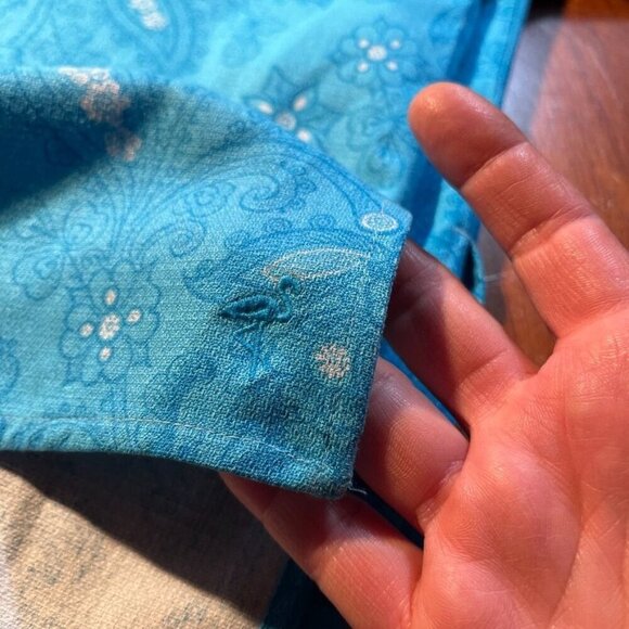 Columbia‎ Sportwear River Resort Silk Cotton Blouse Womens M Retro Paisley Disco - Picture 3 of 12